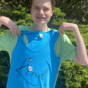 Bee Kind Daisy Racerback Turquoise Tank (sm-4xl)